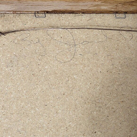 Signed Navajo Native American Sun Sand Art Wall Decor Wooden Frame 15.5" X 10" - Picture 7 of 7